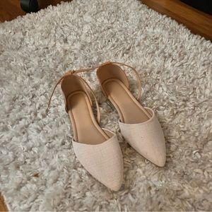 SHEIN Minimalist Ankle Strap Flats,Pointed Elegant and Comfortable Flat Shoes